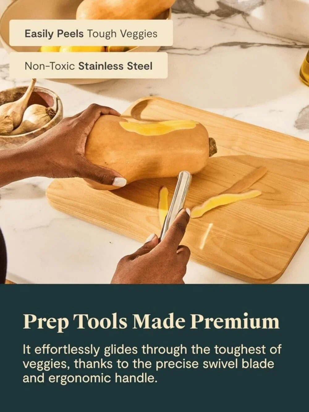Ergonomic Stainless Steel Vegetable Peeler - Easy Grip, Durable & Efficient